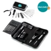 SET MULTIHERRAMIENTAS HERRAMIENTAS COMPACT ACERO INOXIDABLE EN ESTUCHE CIERRE 24 PIEZAS ACCESORIOS