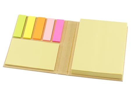 Memo Set Ecológico con Tapa Dura publicitarios, Memo Set Ecológico con Tapa Dura promocionales, memo post-it tapa dura, regalos reutilizables, regalos ecológicos, post-it