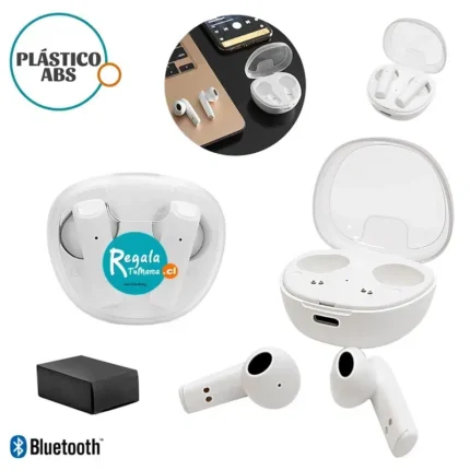 SET AUDÍFONOS AURICULAR SHELL TIPO AIRPODS CON IMÁN PLÁSTICO ABS CAJA CON COLOR BLANCO TRANSPARENTE, REGALOS DÍA DE LA MADRE, REGALOS DÍA DE LA MADRE PUBLICITARIOS, REGALOS DÍA DE LA MADRE PROMOCIONALES, REGALOS DÍA DE LA MADRE PERSONALIZADOS, REGALOS DÍA DE LA MADRE CORPORATIVOS, REGALOS DÍA DE LA MADRE POR MAYOR, REGALOS DÍA DE LA MADRE CON LOGO,