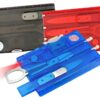 Card Tool con Luz Roja, Card Tool publicutario, Card Tool promocional, kit regalo día del padre, kit regalo día del papá, día del padre, Mondadientes, Pinzas, Lupa, Set de Destornilladores, Tijeras, Cuchillo, Regla 7cm y Linterna con Luz Roja, Mini Estuche Multiherramientas