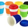 Vaso Cerámico con tapa grip silicona