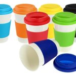 Vaso Cerámico con tapa grip silicona