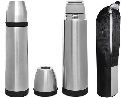 Termo Metálico con funda , Termo Metálico con funda publicitario, Termo Metálico con funda promocional, termo, termo publicitario, termo silver, termo funda, termo precio, termo regalo día del padre, día del padre